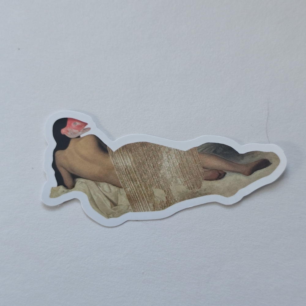 10/$10  Artistic Nude Sticker with Gold Accents